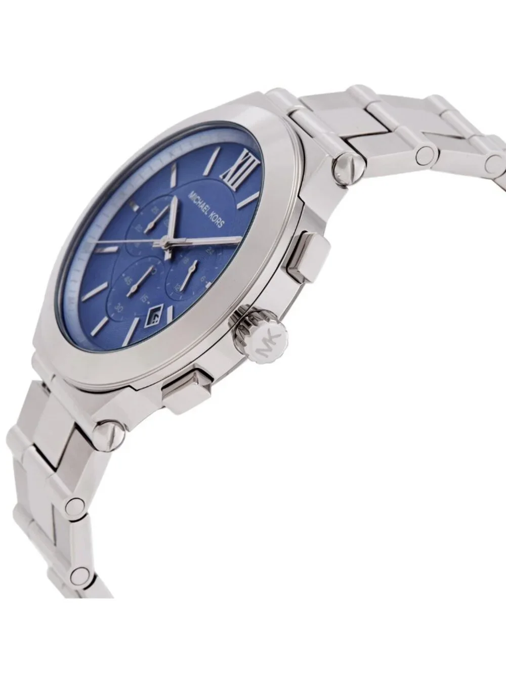 NWT Michael Kors Oversized Billie Chronograph Quartz Blue Dial Men's Watch